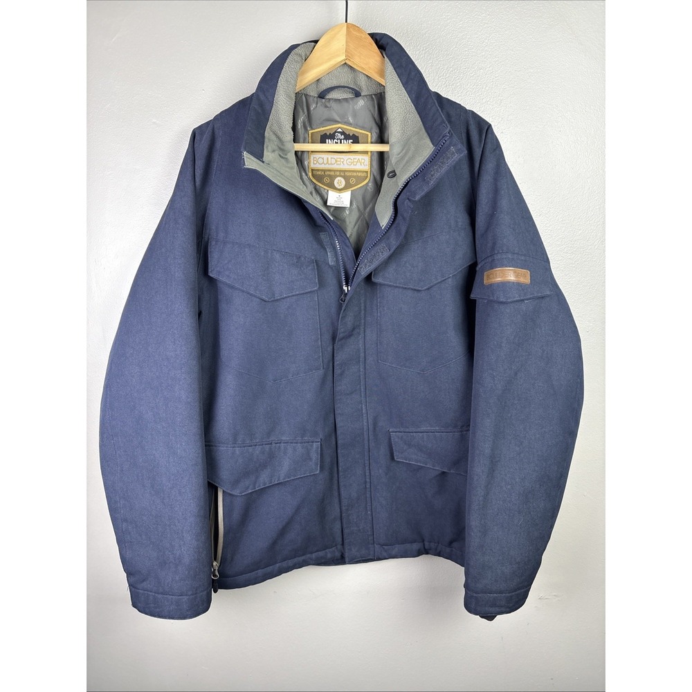 Boulder Gear The Incline Quilted Coat Size‎ Medium Blue Primaloft Insulated
